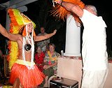 Hula Lessons at Backyard Hawaiian Luau, July, 2006