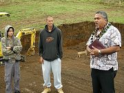 Rev. Adam Gomes with friends at Hawaiian Blessing