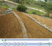 First Two Blue Rock Walls Backfilled.  May 6, 2009