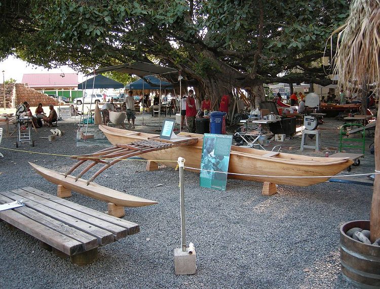 Marshall Islands Outrigger Canoe, Silent Auction for Lahaina Cultural Heritage Programs during 2008 International Festival of Canoes in Lahaina