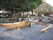 Marshall Islands Outrigger Canoe built during 2007 International Festival of Canoes in Lahaina, Maui