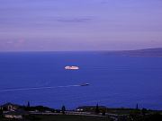 Cruise Ship and Hawaii Superferry at Dusk