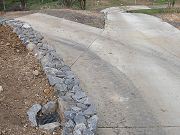 Driveway To Lower Clearing and Retaining Wall, May 6, 2009