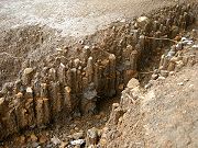 Pattern of Erosion Caused by Rain from Roof, April 25, 2009