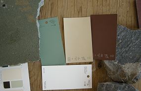 Pallet of Exterior Colors, Roofing, Paint, Blue Rock