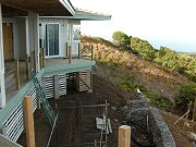 First Terraced Blue Rock Wall and Lanai.  January 18, 2009