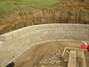 Garage Retaining Wall in Progress