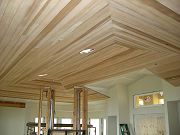 Installation of Cedar Ceiling in Great Room.  April 4, 2009