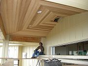 Installation of Cedar Ceiling in Main Lanai.  April 7, 2009