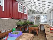 Greenhouse Interior with First Plants, April 5, 2010