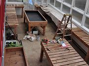 Greenhouse Interior with Benches, March 26, 2010