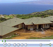 House Viewed from Road Showing Copper Gutter Installation.  June 15, 2009