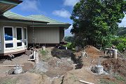 Hut Footings Poured and Curing, Aug. 16, 2011