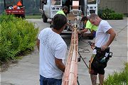 Copper Gutters Being Formed, October 2, 2012