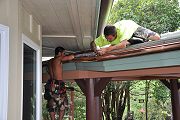 Soldering Copper Gutters Near Dining Room, October 2, 2012