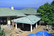 Ridge Cap Tiles Being Installed, May 18, 2012