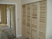 Louvered Doors Installed in Hallway.  June 2, 2009