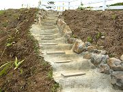 Stairs to North Corner of Property