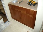 Office Bathroom Cabinets being Installed. May 15, 2009