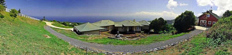 Panoramic View of House and Barn. February, 2011