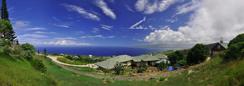 Panoramic View of House and Barn. February, 2011