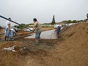 Finishing Offramp to Water Tank.  April 1, 2009