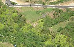 Aerial View of Property with Footprint of House Staked