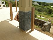 Slate Veneer on Lanai Column.  June 2, 2009