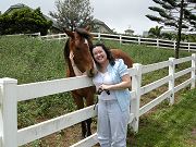 Stephanie and Neighbor's Horse