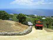 Tank Offramp on Driveway to Lower Clearing. May 19, 2009