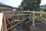 Top of Hut Beams Notched for Double Beams, Jan. 13, 2012