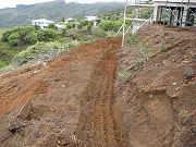 Trench for Top Terraced Wall Footing