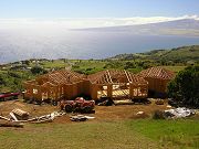 Roof Trusses Almost All Installed in August, 2008