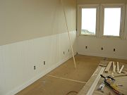 Wainscoting Installed in Office.  June 10, 2009