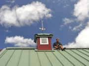 John Taking a Break After Installing Wind Vane On Cupola, June 2, 2010