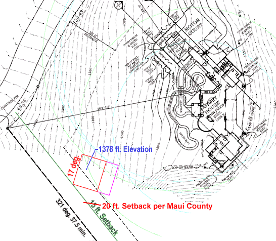 Topographic Map with Workshop - Each Contour Line is Two Feet