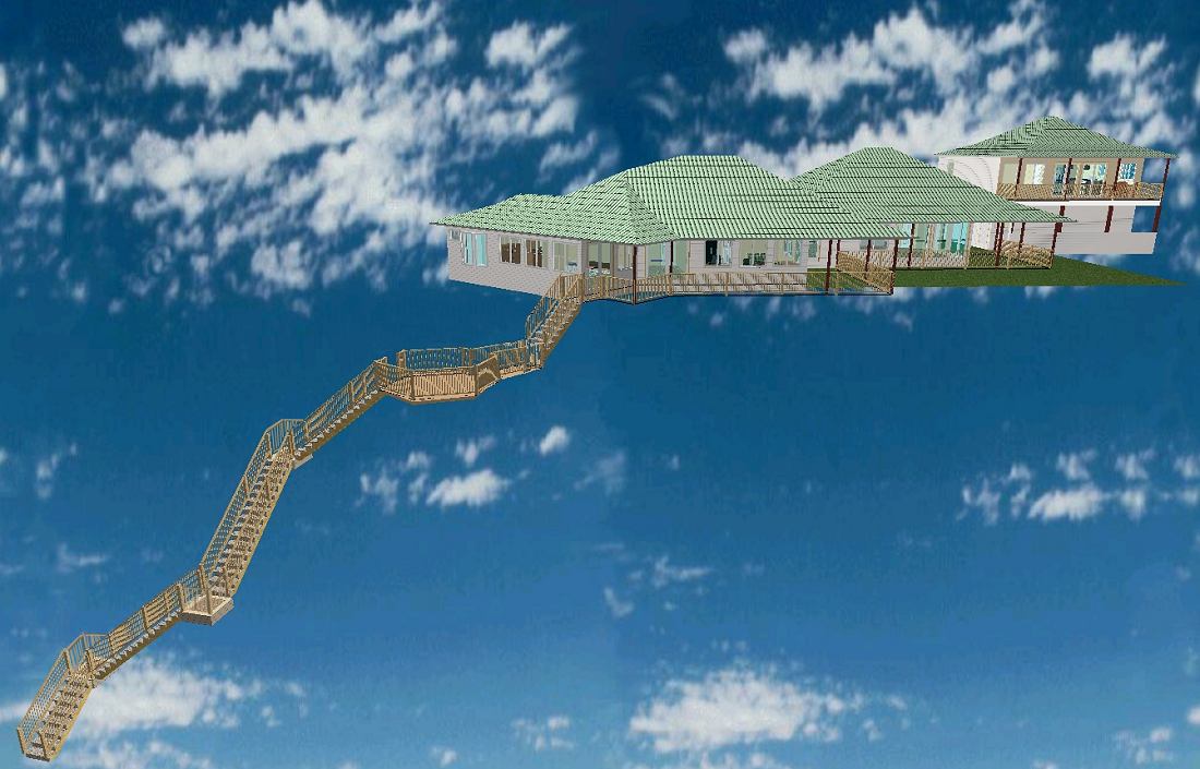 Perspective View of Preliminary House Design