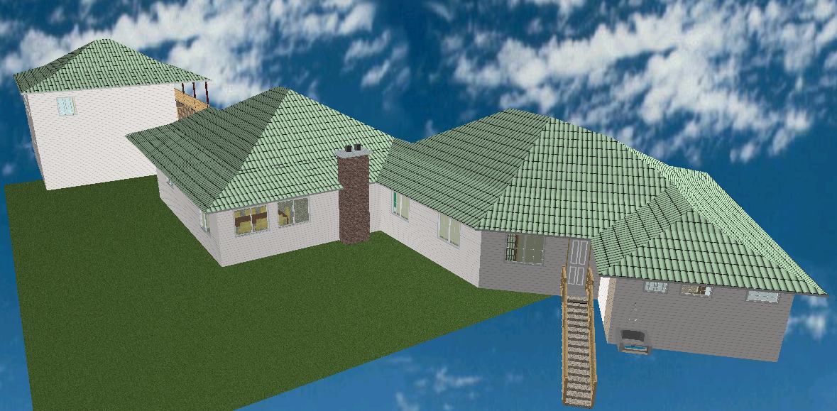 Perspective View of Preliminary House Design