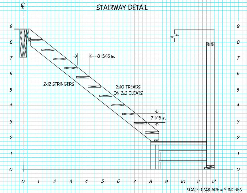 Sketch of Workshop Stairs